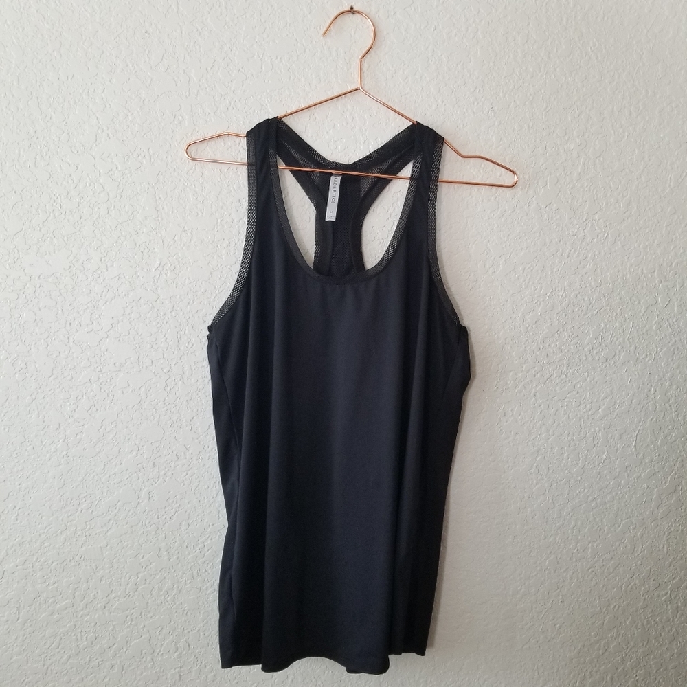 Like New Fabletics Racer Back Tank Top Black M